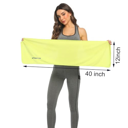 4 Pack Microfiber Gym Towels Set for Sports Fitness, Yoga, Workout, Exercise, Tennis, Super Soft and Quick-Drying Towels for Men Women (40inch X 12inch)