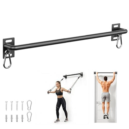 HANDBODE Wall Mounted Pull Up Bar for Doorway, 52''/36'' Chin Up Bar - color: 36“ doorway pull up bar