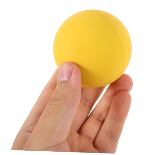 SUPVOX 4Pcs High Bounce Squash Balls: Professional Hollow Rubber Training for Racquetball & Handball - High Visibility Yellow Reflex Response Balls for Reflex & Agility Drills