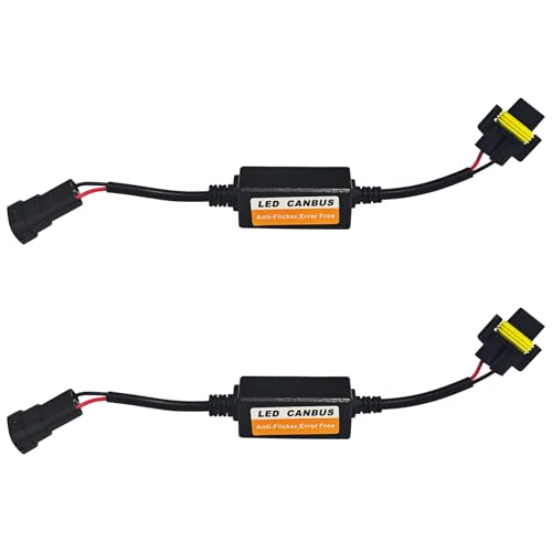 Car CAN Bus Decoder, H11 Load Resistor Turn Signal Harness Adapter, Anti-Flicker Error Decoder Resistor Universal for Tail Light Conversion Kit (H8/H9/H11, 2PCS) - size: H11