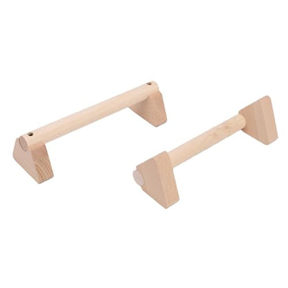 Push Up Stand, 2PCS Beech Wood Pushup Bars Exercise Home Workout Equipment, Wooden Parallettes Handle Stands Grip for Men Strength Training, Planks Calisthenics