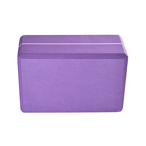 Hugger Mugger 4 in. Foam Yoga Block - Strong and Stable, Beveled Edges for Comfort, Most Favored Block Size, Helps with Alignment and Support in Many Poses