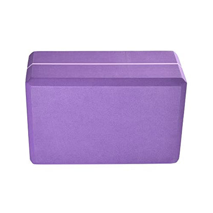 Hugger Mugger 4 in. Foam Yoga Block - Strong and Stable, Beveled Edges for Comfort, Most Favored Block Size, Helps with Alignment and Support in Many Poses