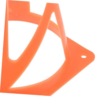 Slotted Marker Cones Neon Orange Football Obstacle Training Pylons Windproof Flat Design for Soccer Agility Drills Indoor Outdoor Use