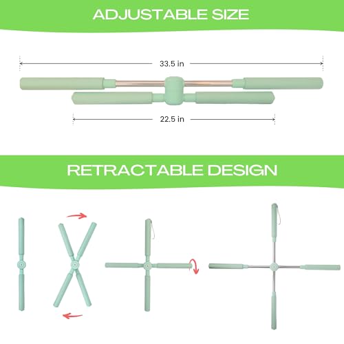 Posture Corrector - Yoga Cross Stick - Back Pain Relief for Men and Women - Stretcher and Straightener for Upper and Lower Back - Stretch Pole - Neck Hump Equipment - Sets bar