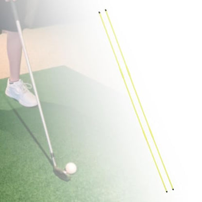 Golf Alignment Sticks (2-Pack) - Swing Guide & Putting Training Aid with Direction Indicator