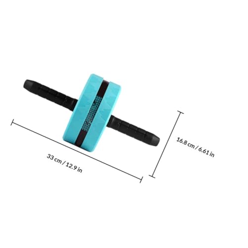 Mute Ab Roller with Non-slip Handles Knee Pad and Jump Rope for Women Core Strength Trainer for Home Gym Portable Fitness Wheel for Beginners and Advanced Users Blue and Black
