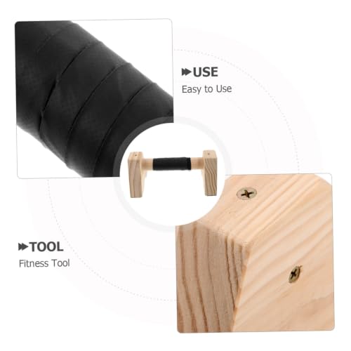 Wooden Push up Bars Stands with Non-slip Base Beech Wood Pushup Handles for Men and Women Calisthenics Equipment Home Gym Strength Training Parallettes 30cm Pair