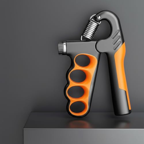 Finger Exercise Counting Grip Strengthener Kit, Adjustable Resistance Hand Gripper, Finger Exerciser, Forearm Strengthener, Stress Relief Ball and Grip Ring for Muscle Building, Injury Recovery and Strength Training - color: Yellow