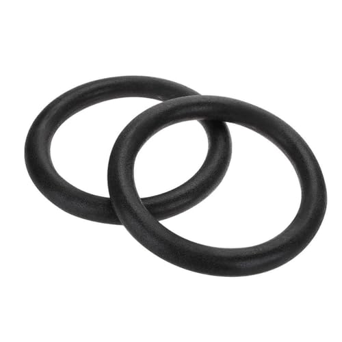 CLISPEED D Ring 2pcs Workout Ring Muscular Cross-Training Strength Bodybuilding Plastic Training Replacement Rings Gymnastic Bodyweight Black for Workouts Cross Gym Fitness