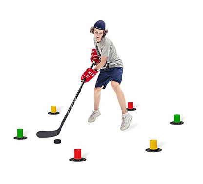 Hockey Revolution Lightweight Stickhandling Training Aid, Equipment for Puck Control, Reaction Time & Coordination - Light, Portable & Adjustable - Drill Cones