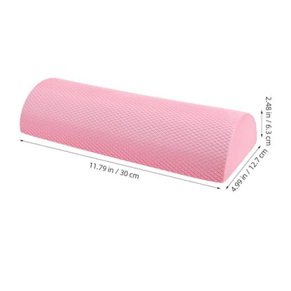 Half Circle Foam Roller for Yoga and Pilates Muscle Massage, 30x6.3cm Cherry Blossom Pink, Core Stability Balance Training Roller for Fitness and Back Relief at Home