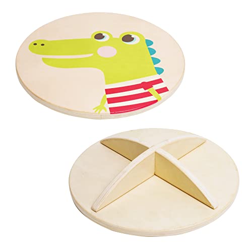Wooden Balance Board With Crossed Base Balance Kids Rocking Seesaw Balance Board Sensory Training Rocking Board Balance Training Equipment Indoor Outdoor