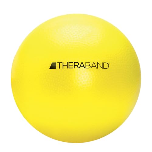 THERABAND Mini Ball, 9-Inch Pilates & Yoga Exercise Ball, Small Inflatable Core Ball for Stability, Balance, Rehab, Physical Therapy & At-Home Workouts, Soft Non-Slip Surface, New Version