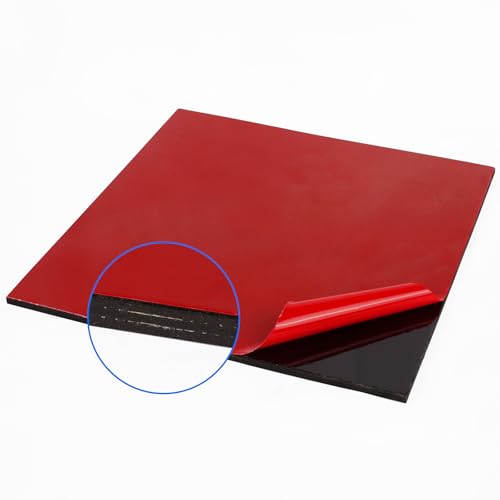 Adhesive Reinforced Neoprene Rubber Sheets, 1/4" Thick x 12" Wide x 12" Long 2-Layers Fabric Reinforced Stick Rubber Mat High Tensile Strength for DIY Gasket Material Hoses Pad - size: 12" W x 12" L, style: 1/4" Thick Stick