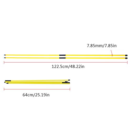 Swing Trainer Epoxy Fiberglass Direction Indicator Stick 48.23in Foldable Practice Stick for Putting Swing Alignment Training for Beginners and Coaches