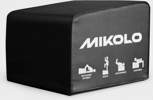 Mikolo Hip Thrust Bench, Hip Thrust Machine at Home for Glute Bridge, Multi-Functional Hip Thrust Box with Non-Slip, Glute Workout Equipment, 700LB Load Capacity, Core & Ab Strength Training - size: Medium