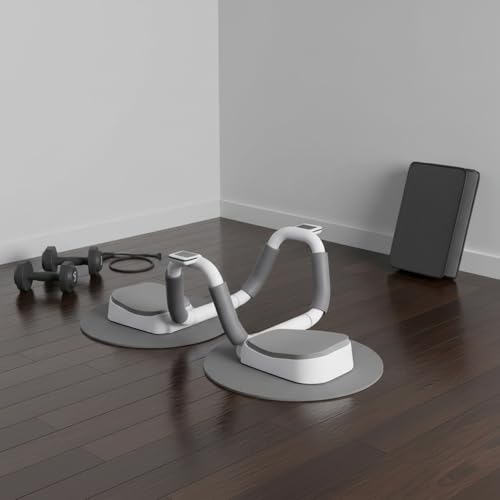Foldable Push-Up Board, PP Plastic Strength Training Stand with Stable Grip for Home Gym, 11 x 7.9 x 3.9 Inches (1 PC) - color: White