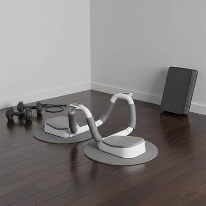 Foldable Push-Up Board, PP Plastic Strength Training Stand with Stable Grip for Home Gym, 11 x 7.9 x 3.9 Inches (1 PC) - color: White