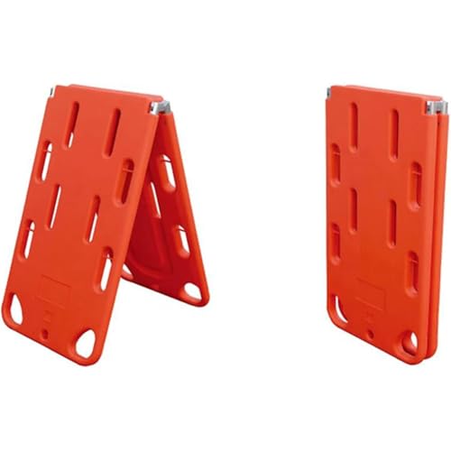 Water Floating Spine Board – PE Two-Fold Stretcher with 350lbs Capacity, Emergency Rescue Backboard with Seat Belt for First Responders