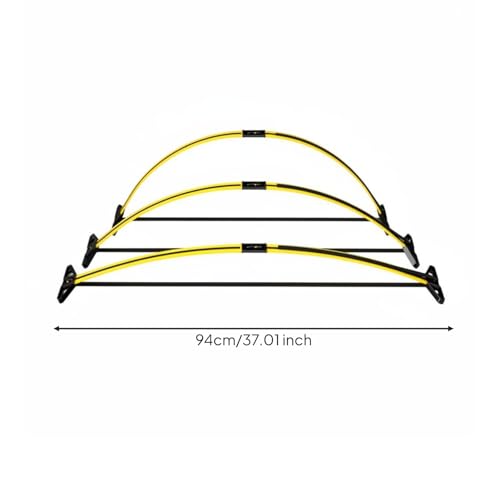 -Back Hurdle Arch Portable Adjustable Agility Hurdle Lightweight for Athletes, Sports, Speed Training - style: Basic Model Hurdle Set A 2 Sections/3 Pieces