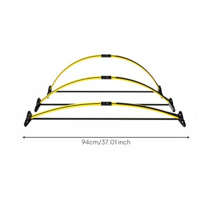 -Back Hurdle Arch Portable Adjustable Agility Hurdle Lightweight for Athletes, Sports, Speed Training - style: Basic Model Hurdle Set A 2 Sections/3 Pieces