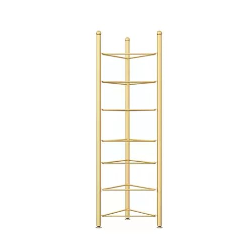 3/5/6/7 Tier Floor Stand Storage Organizer Exercise Half Balance Ball Storage Rack, Home Gym Workout Equipment for Bosu Slam Bowling Medicine Balls - color: Gold, size: 7 layer - 75in