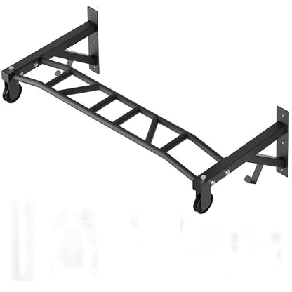 Upgrade Pull Up Bar Wall Mounted,Heavy Duty Multi Grip Chin Up Bar for Strength Training, 600 lbs Capacity, Durable Steel Construction, Perfect for Home and Garage Workouts - color: Black