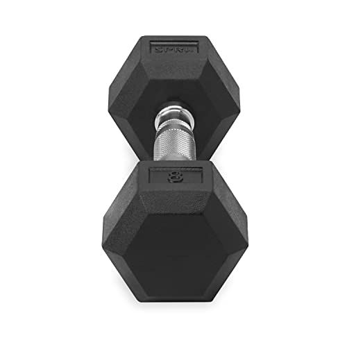 Dumbbells Hand Weights Set of 2 - Rubber Hex Chrome Handle Exercise & Fitness Dumbbell for Home Gym Equipment Workouts Strength Training Free Weights for Women, Men - color: C) 8-Pound (Pair)