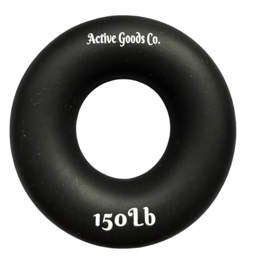 Hand Exerciser - PROFESSIONAL GRADE, Set or Single, Different Sizes. Visit to see more! Bague classique en silicone parfaite pour améliorer la force, la puissance et la vitesse dans les poignets. - size: 18 Single Ring - 3.8 in - 150 lb
