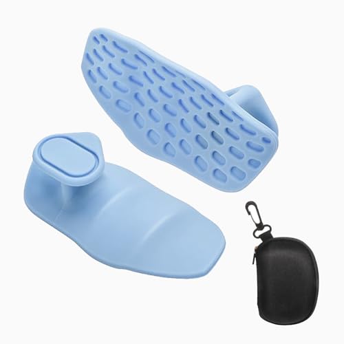 Anti-Slip Workout Grips - Ergonomic Rubber Hand Protector Gloves for Weight Lifting, Pull-Ups, Gym Training and Exercise, for Men and Women - color: Blue