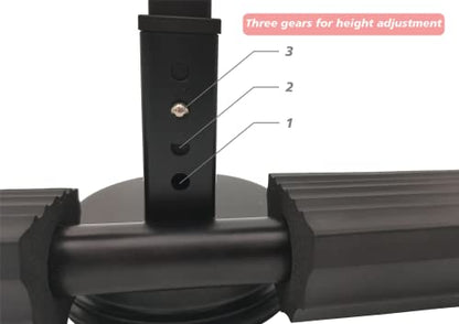 Black Sit Up Bar for Home Workouts - Abs Exercise Equipment with Foot Holder & Suction Cup Anchor