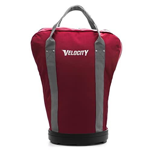 Velocity Heavy Duty Multipurpose Ball Bag with Durable Bottom - Holds up to 60-72 Balls - Ideal for Lacrosse, Baseball, Pickleball, Tennis & More - color: Maroon, style: 1 Pack