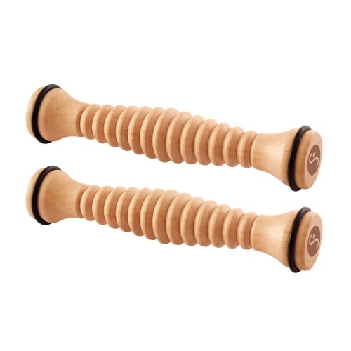 Body Back Wooden Foot Roller, Foot Massager for Plantar Fasciitis, for Stress Relief Support and Relaxation Through Smooth Fasciitis Roller Circulation Foot Pain Acupressure, 2 Pack - style: 2-Pack