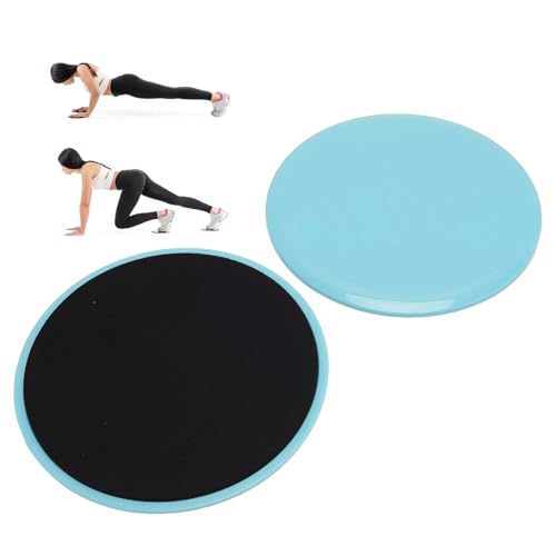 Agatige 2pcs Core Sliders for Working Out, ABS and Foam Dual Sided Use Floor Sliders Pilates Board for Hardwood, Carpet or More - color: Blue