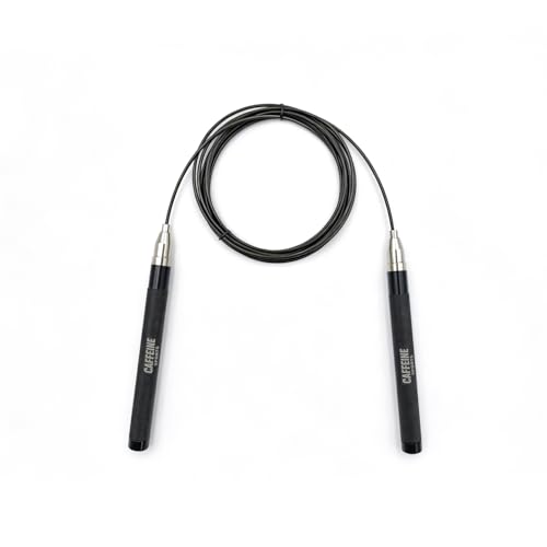 Speed Jump Rope, Adjustable Tangle-Free Skipping Rope with Lightweight Handles, Smooth 360° Swivel Bearings, 2 Steel Cables, Carrying Case Included
