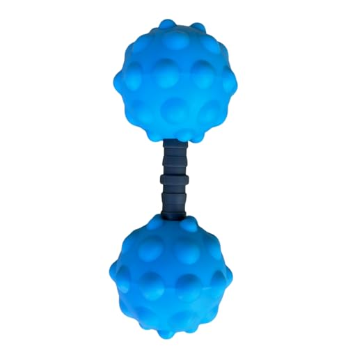 Adjustable Peanut Massage Ball, Dual Textured Massage Roller with Customizable 5-8 Inch Width for Back, Neck, Legs, Calves and Hamstrings, Lightweight TPE Self-Massage Tool, Blue