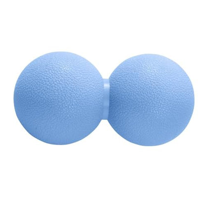 Double Lacrosse & Micro-Elastic Peanut Massage Ball - Myofascial Release Tool for Muscle, Back, Foot, and Physical Therapy, Mobility Roller for Acupressure and Relaxation (Blue)