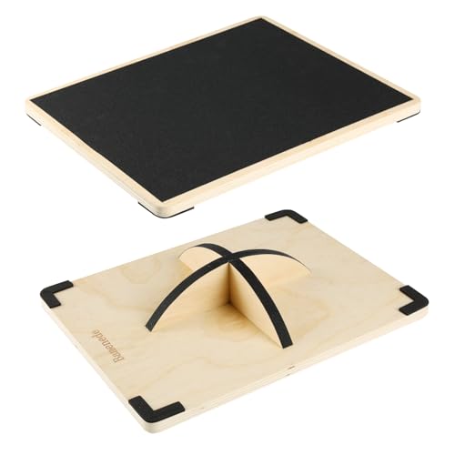 Professional Wooden Balance Board for Adults-Anti-Slip 350LBS Wobble Board for Physical Therapy, Standing Desk, Core Strength-Rocker Board,Balancing Board