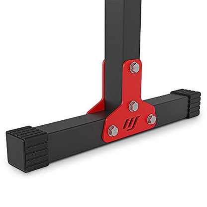 Marbo Sport Dip Station Dip Stand Push Up MH-D211 | Made in EU - color: Black-Red