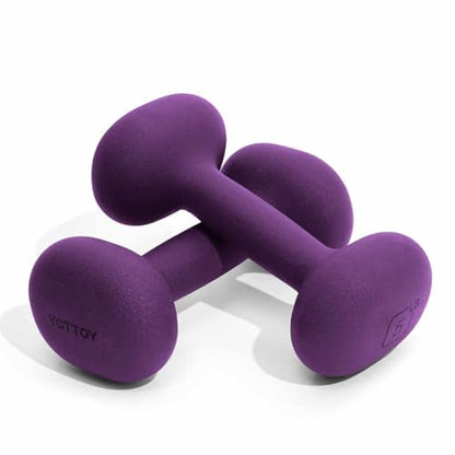 YOTTOY Dumbbell Set of 2,2-15 Pound Hand Weights for Women, Non-Slip Hand Weights for Home Gym, Strength Training, and Full-Body Workouts