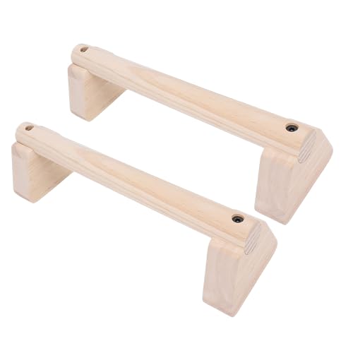 Focket Wood Push Up Bars, Adjustable Width Sturdy Parallettes Bars, Handstand Trainer with Non Slip Base and Grip Pads for Home Fitness Strength Training Workout - size: 30cm