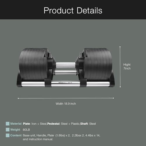 Bodytech x Noubell dumbbell Adjustable Dumbbell weight change with one-hand