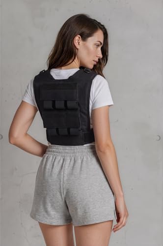 Weighted Vest for Men & Women | Adjustable Weight Vest 25 lbs/35 lbs/45 lbs with Removable Iron Weights, 1000D Cordura Weighted Training Vest for Rucking, Running & Strength Training - size: 35 lbs