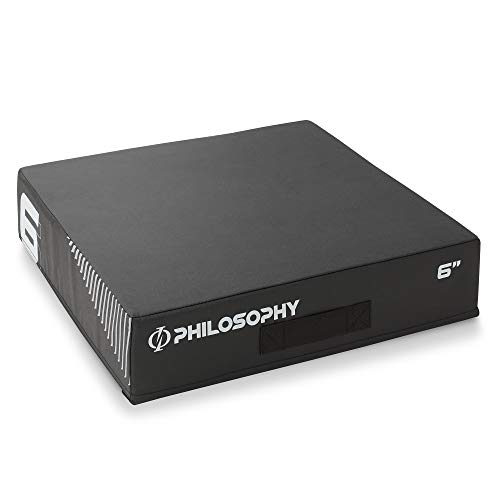 Philosophy Gym Soft Foam Plyo Box, Stackable Plyometric Jump Box for Home Gym, HIIT, Jumps, Step-Ups, Agility and Strength Training