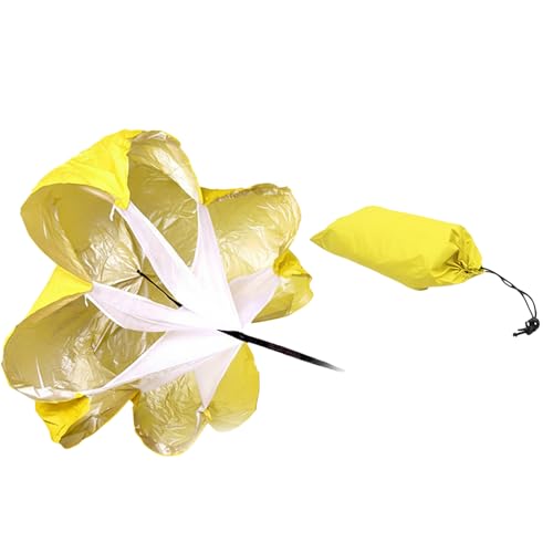 Running Speed Training: 56" Parachute with Adjustable Strap, Speed Chute Resistance Parachute for Speed and Acceleration Training Fitness Explosive Power Training, Free Carry Bag - color: Yellow