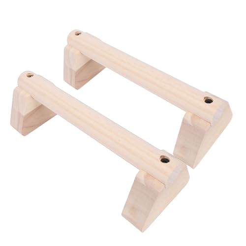 Focket Wood Push Up Bars, Adjustable Width Sturdy Parallettes Bars, Handstand Trainer with Non Slip Base and Grip Pads for Home Fitness Strength Training Workout - size: 25cm