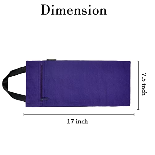 Yoga Sand Bag, Cotton Unfilled for Yogas, Weights & Resistance Training, Portable Weightlifting Sandbag - color: Grape