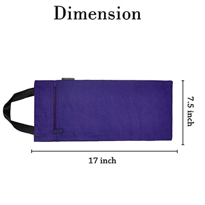 Yoga Sand Bag, Cotton Unfilled for Yogas, Weights & Resistance Training, Portable Weightlifting Sandbag - color: Grape