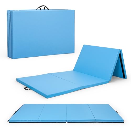 CAP Barbell All Purpose Folding Anti Tear Exercise Training Aerobic Fitness Gym & Gymnastics Balance Mat | Multiple colors - color: Blue, style: 10' x 4' x 3.0" Thick